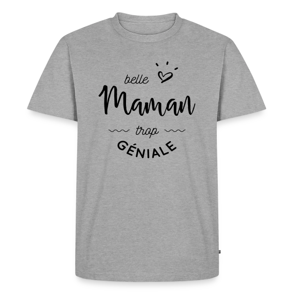Maquette de T-shirt Premium bio Homme « Ma Belle-Maman est Trop Géniale : Le T-shirt Parfait » à personnaliser
