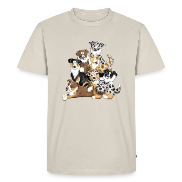 Berger Australien Rigolo : Le Chaos Adorable sur T-shirt Premium bio Homme