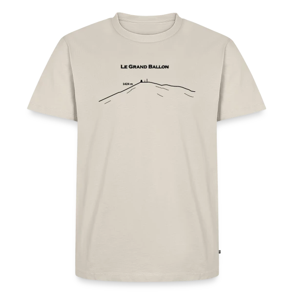 Maquette de T-shirt Premium bio Homme « Le Grand Ballon » à personnaliser