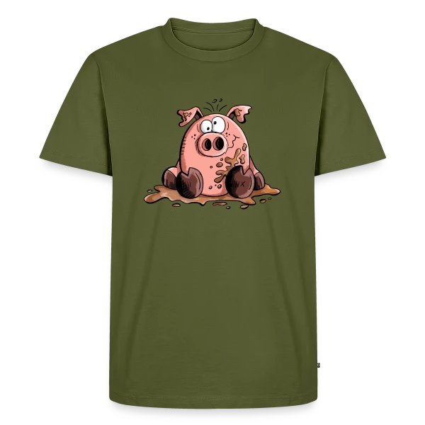 Cochon dans la boue - Animal de la ferme sur T-shirt Premium bio Homme
