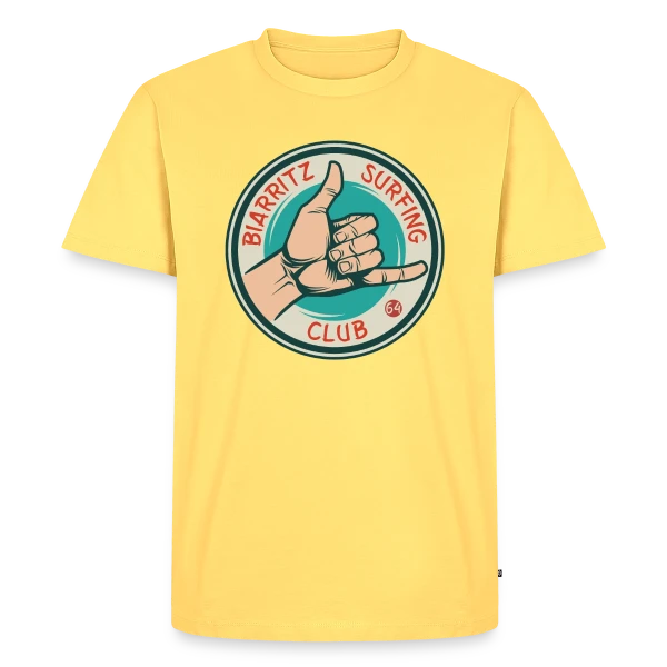 Biarritz Surfing Club | T-Shirt Onde & Style Basque sur T-shirt Premium bio Homme