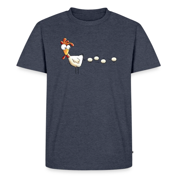 Attention, projectile poule ! Humour basse-cour sur T-shirt Premium bio Homme