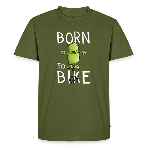 Né Pour Pédaler - Frocg à Monocycle Comique sur T-shirt Premium bio Homme