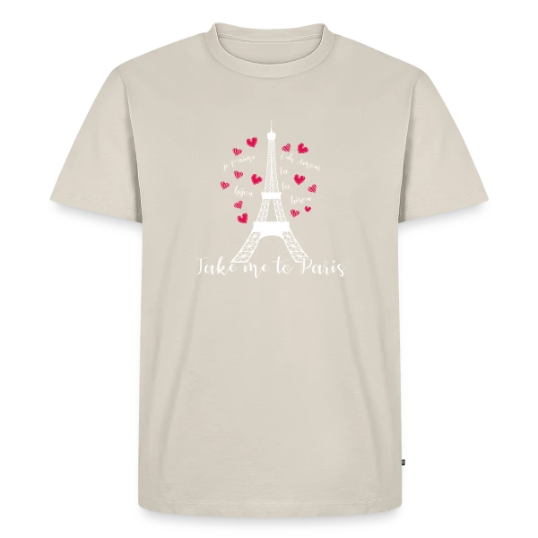 Pluie de Cœurs Rouges sur T-shirt Premium bio Homme