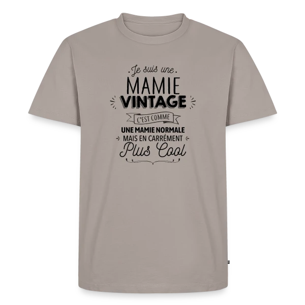 Mamie Vintage, Carrément Plus Cool sur T-shirt Premium bio Homme
