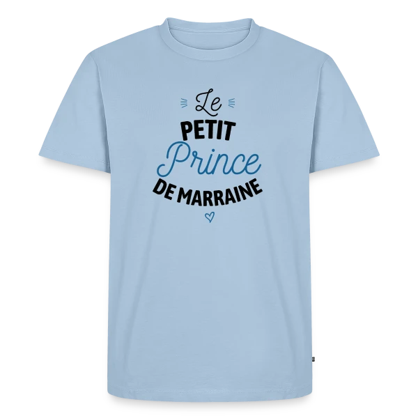 Maquette de T-shirt Premium bio Homme « Mon Petit Prince de Marraine » à personnaliser
