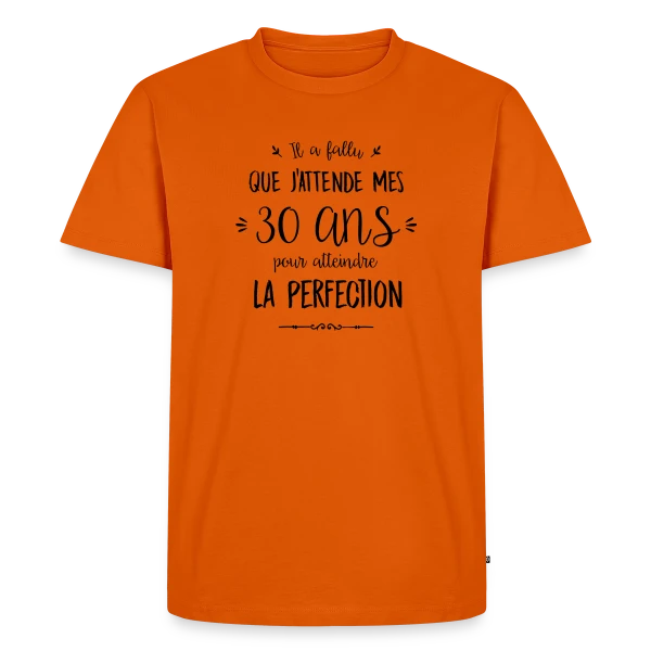 30 Ans : La Perfection Atteinte ! sur T-shirt Premium bio Homme