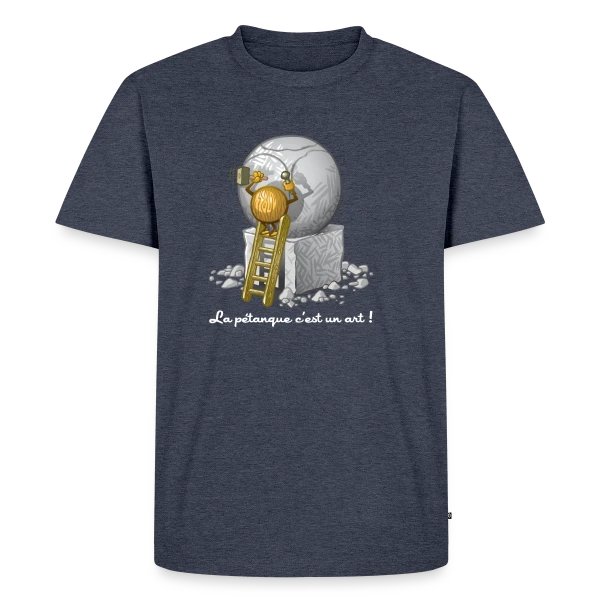Maquette de T-shirt Premium bio Homme « L'Art de la Pétanque : Quand le Sport Rencontre le Style » à personnaliser