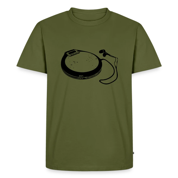Discman Rétro Audio sur T-shirt Premium bio Homme