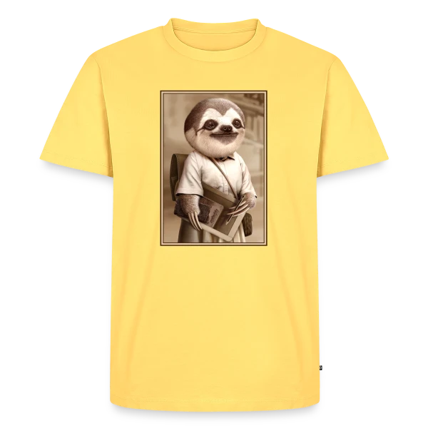 Le Paresseux Écolier sur T-shirt Premium bio Homme
