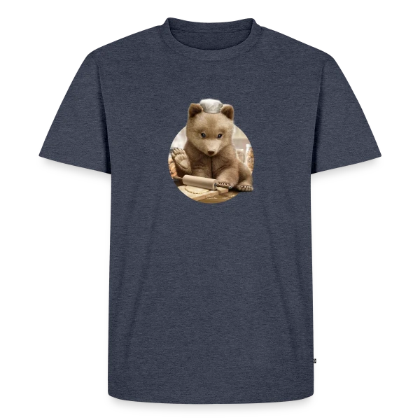 Maquette de T-shirt Premium bio Homme « Ourson Chef » à personnaliser