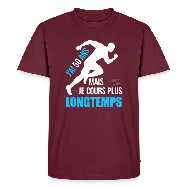 Coureur 50 Ans - Running Papa Papi Toujours en Forme sur T-shirt Premium bio Homme
