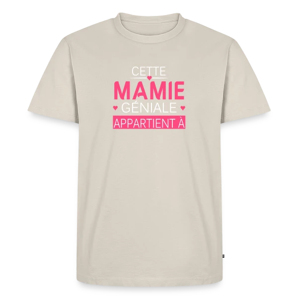 Cette Mamie Géniale Appartient à... - Cadeau Personnalisé sur T-shirt Premium bio Homme