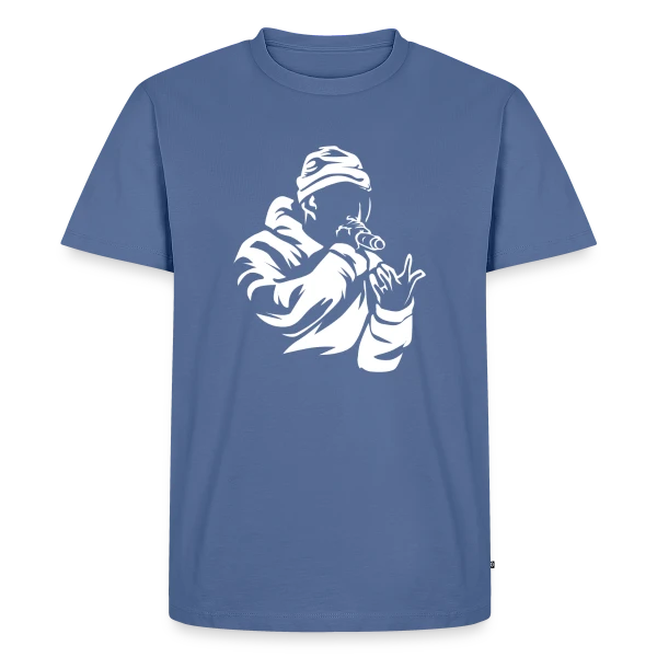 Maquette de T-shirt Premium bio Homme « Passion Rap & Hip-Hop » à personnaliser