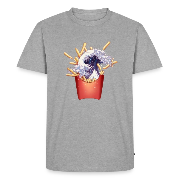 La Grande Vague de Kanagawa et Frites sur T-shirt Premium bio Homme