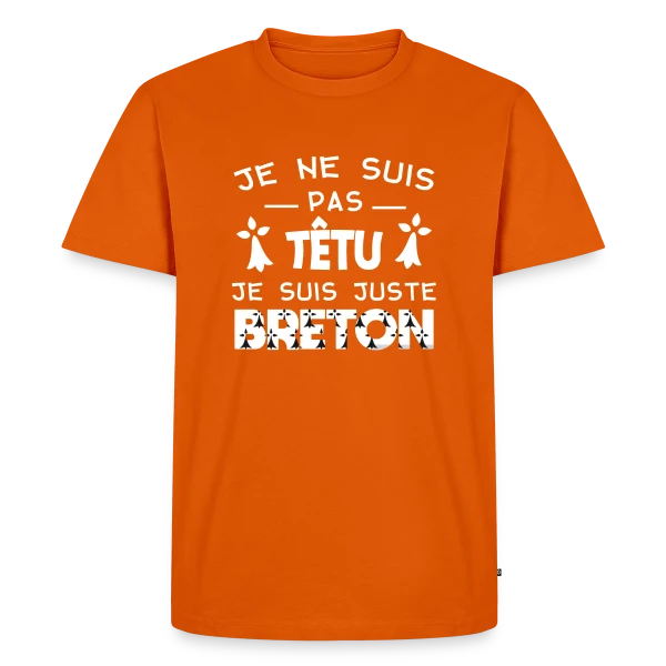 Motif Hermines Bretonnes sur T-shirt Premium bio Homme