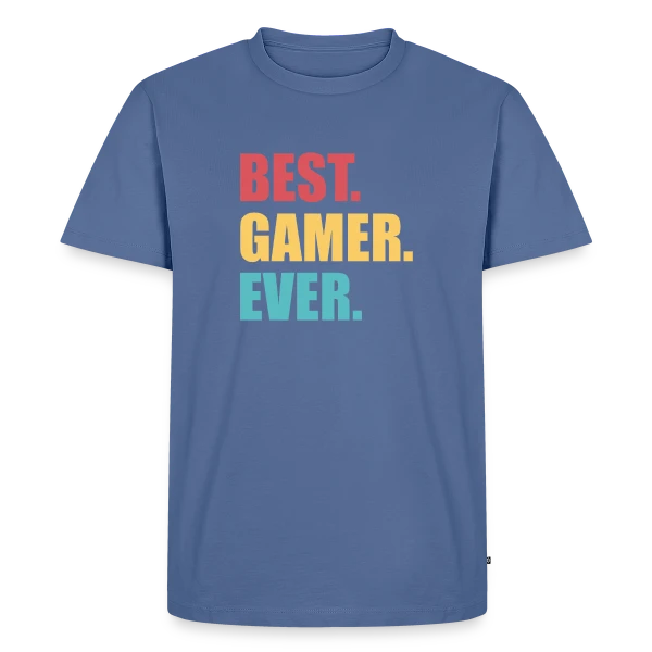 Maquette de T-shirt Premium bio Homme « Esprit Gaming » à personnaliser