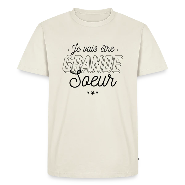 Future Grande Sœur : Annonce de Joie sur T-shirt Premium bio Homme