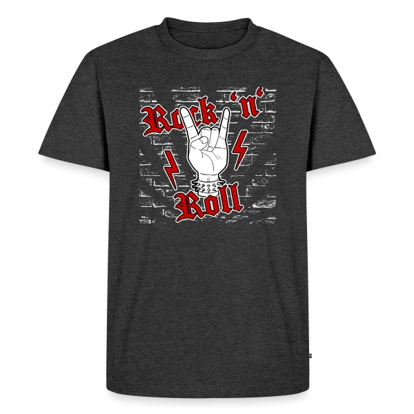 Maquette de T-shirt Premium bio Homme « Authentique Rock 'n' Roll » à personnaliser
