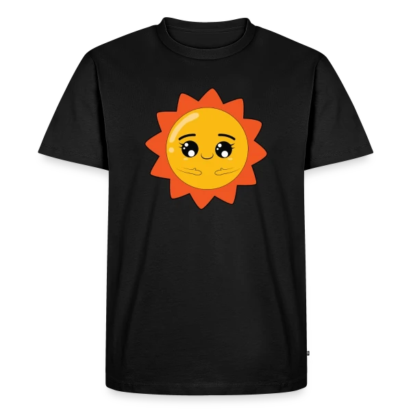 Maquette de T-shirt Premium bio Homme « Rayon de Soleil Éclatant » à personnaliser