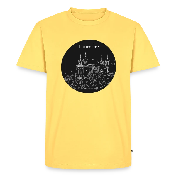 Basilique Fourvière Nuit sur T-shirt Premium bio Homme