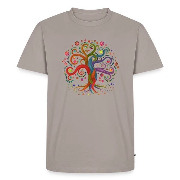 Arbre de Vie Yggdrasil Aquarelle sur T-shirt Premium bio Homme