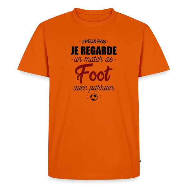 J'peux pas, j'ai match de foot avec Parrain ! sur T-shirt Premium bio Homme