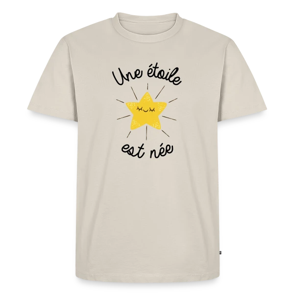 Une Étoile est Née sur T-shirt Premium bio Homme