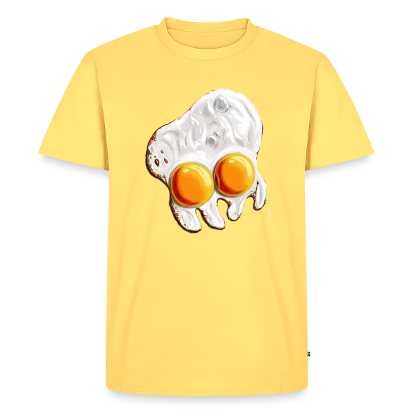 Maquette de T-shirt Premium bio Homme « Poulpoplat : L'Œuf Poulpe Insolite » à personnaliser