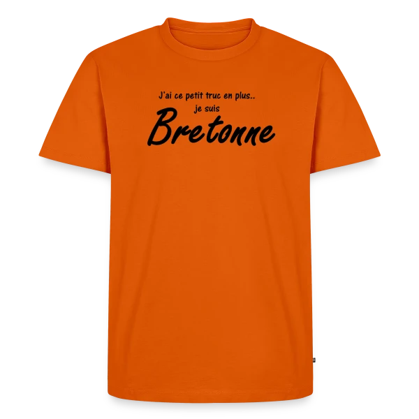 Maquette de T-shirt Premium bio Homme « Je suis Bretonne » à personnaliser