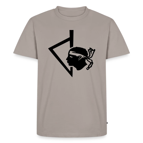 Maquette de T-shirt Premium bio Homme « Tête de Maure Corse Classique » à personnaliser