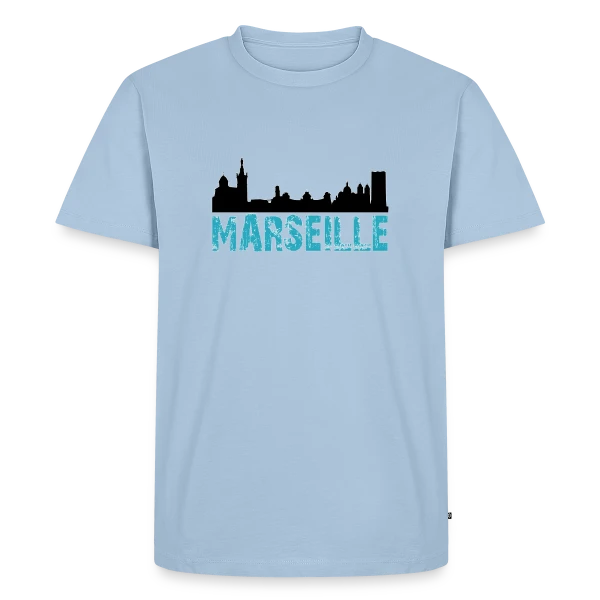 Skyline Marseille Urbaine sur T-shirt Premium bio Homme