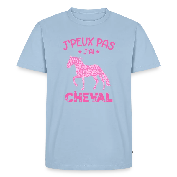 J'peux Pas J'ai Cheval Rose sur T-shirt Premium bio Homme