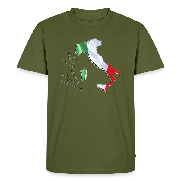 Italie Tricolore Élégante sur T-shirt Premium bio Homme