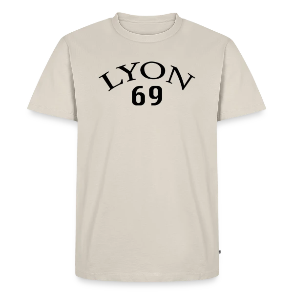 Maquette de T-shirt Premium bio Homme « Lyon 69 Classique » à personnaliser