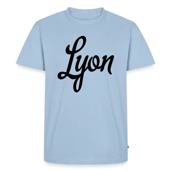 Lyon Calligraphie Élégante sur T-shirt Premium bio Homme