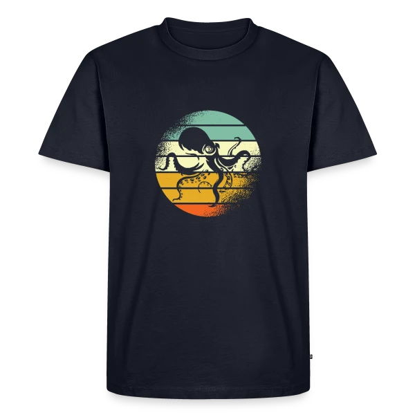 Pieuvre Rétro Océanique sur T-shirt Premium bio Homme