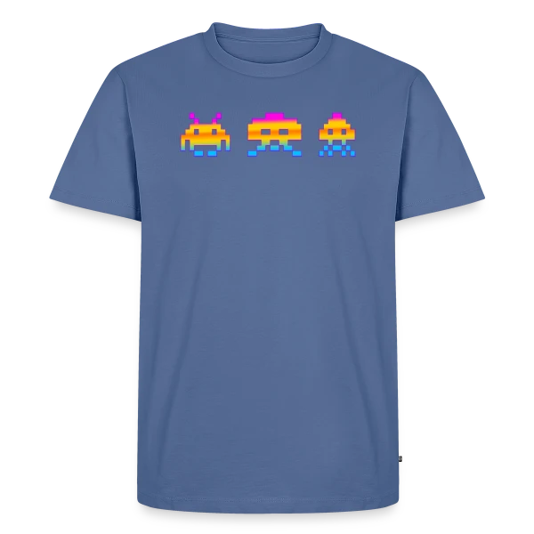 Maquette de T-shirt Premium bio Homme « Jeux d'Arcade : L'Âge d'Or du Gaming » à personnaliser