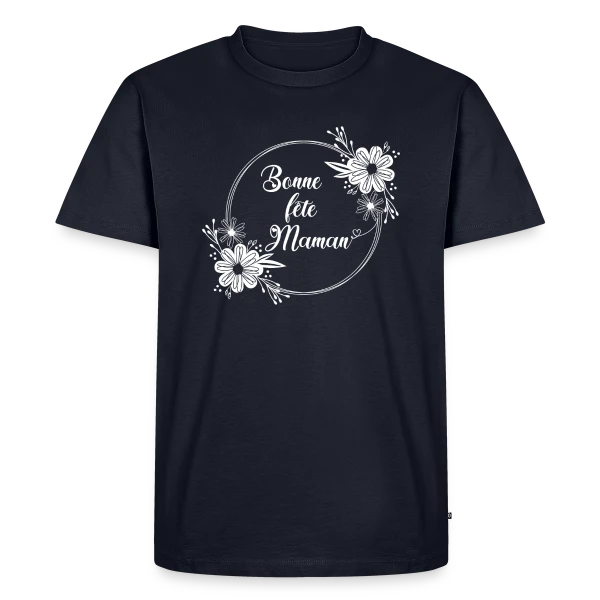 Maquette de T-shirt Premium bio Homme « Bonne Fête Maman - Cadeau Tendresse » à personnaliser