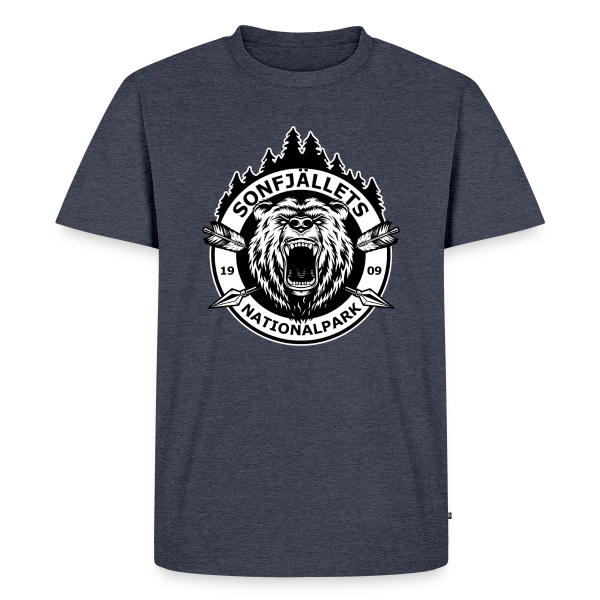 Maquette de T-shirt Premium bio Homme « Parc National de Sonfjället : L'Esprit Sauvage » à personnaliser