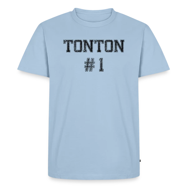 Maquette de T-shirt Premium bio Homme « Tonton #1 - Le Meilleur des Oncles » à personnaliser