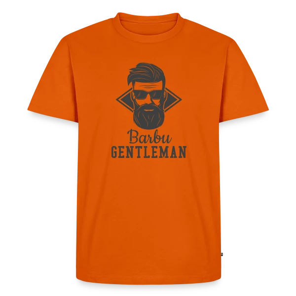 Maquette de T-shirt Premium bio Homme « Le Gentleman Barbu » à personnaliser