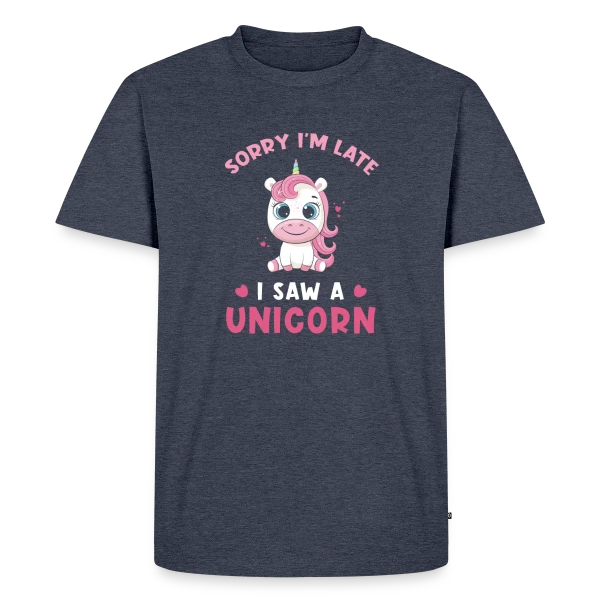 Licorne Mignonne en Retard sur T-shirt Premium bio Homme