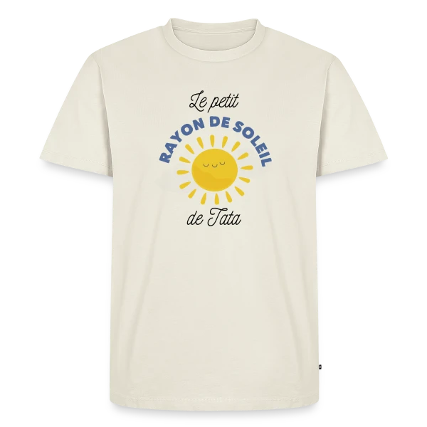 Maquette de T-shirt Premium bio Homme « Le Rayon de Soleil de Tata » à personnaliser