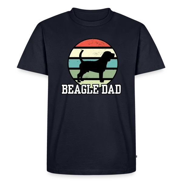 Papa Beagle Rétro sur T-shirt Premium bio Homme