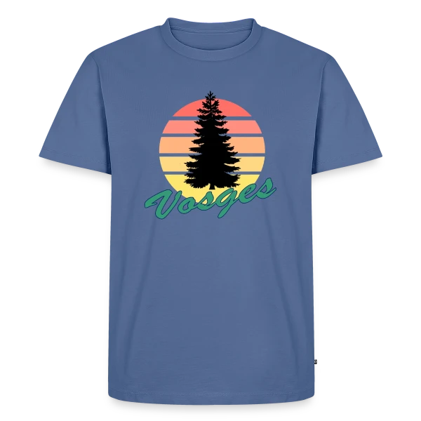 Vosges : Sapin au Coucher de Soleil Vintage sur T-shirt Premium bio Homme