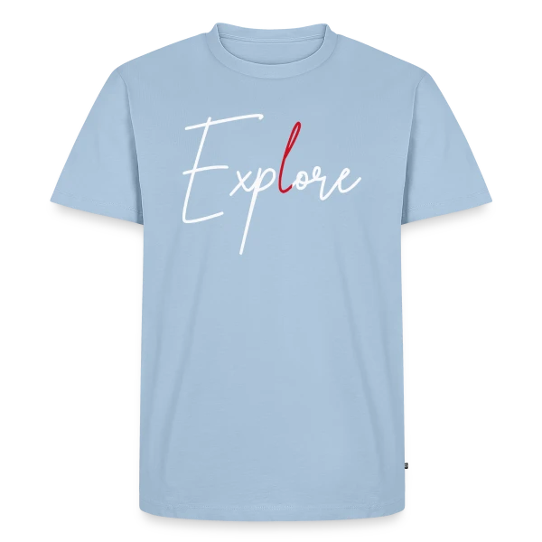 Exploration Élégante Rouge sur T-shirt Premium bio Homme