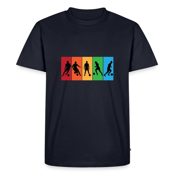 Maquette de T-shirt Premium bio Homme « Passion Football : Joueurs et Compétitions » à personnaliser