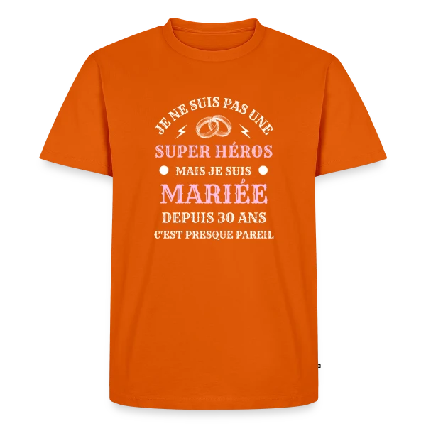 Super Héroïne Mariée sur T-shirt Premium bio Homme