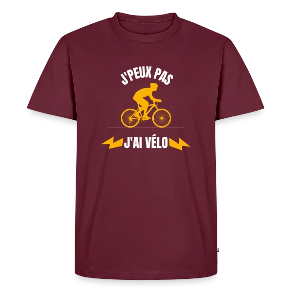 Je Peux Pas J'ai Vélo sur T-shirt Premium bio Homme